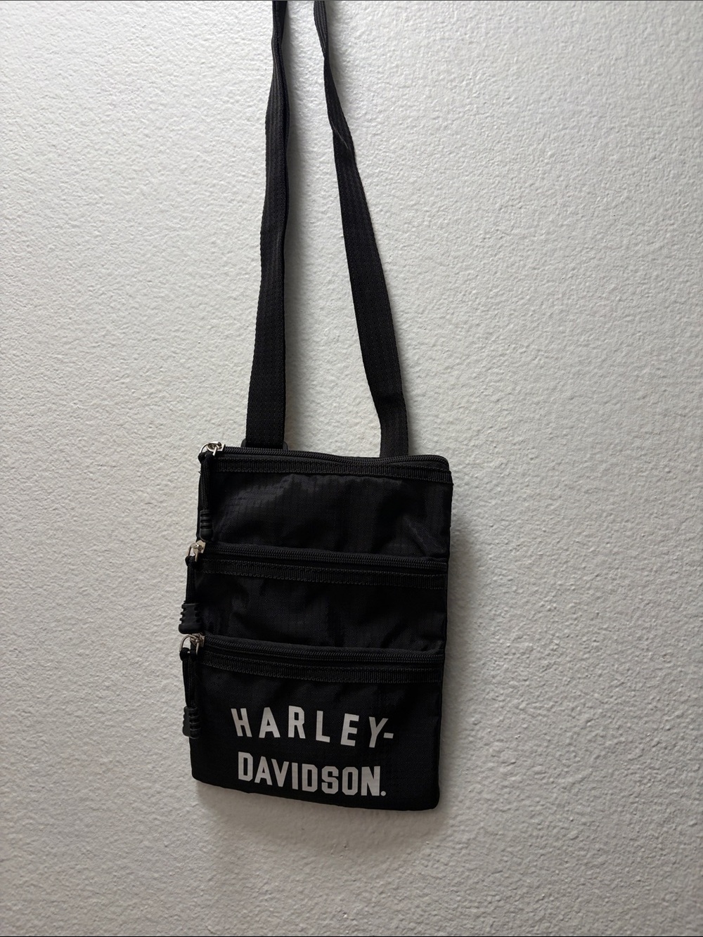 Harley-Davidson Black Compact Crossbody Organizer Bag